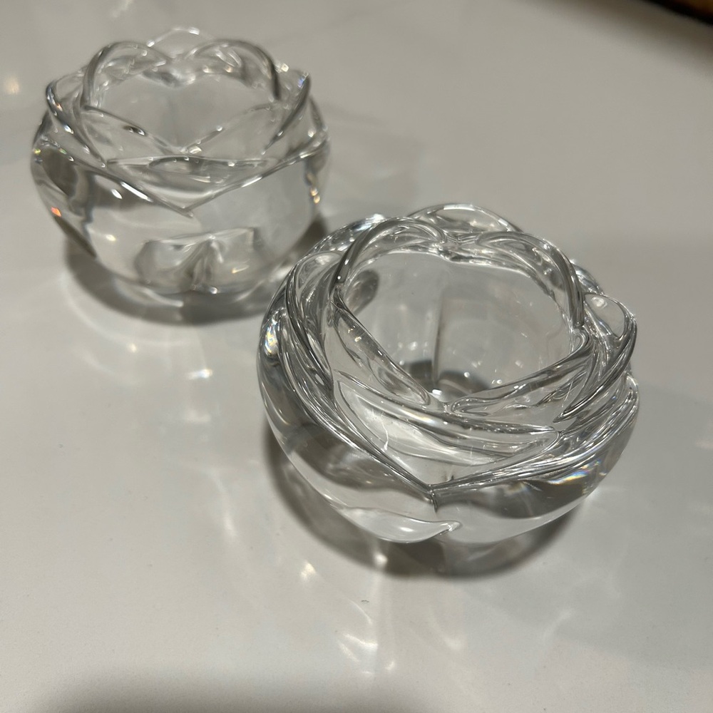 RCR 24%lead crystal votive candle holders